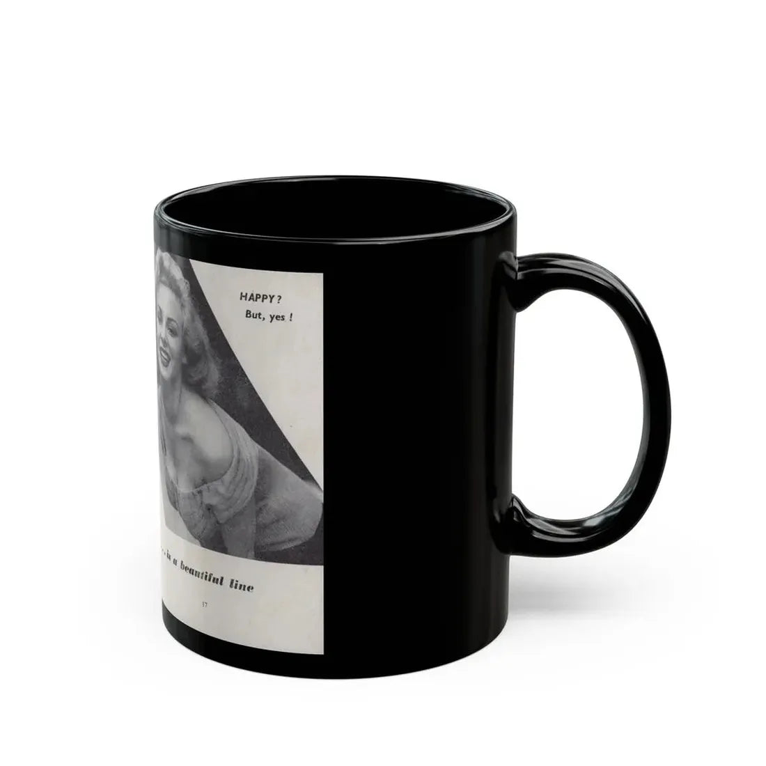 Norma Sykes #143 - 66 PHOTOGRAPHS OF Sabrina U.K. Pocket Mag. Pages 16 & 17 (Vintage Female Icon) Black Coffee Mug - Go Mug Yourself