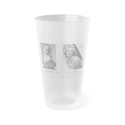 Norma Sykes #143 - 66 PHOTOGRAPHS OF Sabrina U.K. Pocket Mag. Pages 16 & 17 (Vintage Female Icon) Frosted Pint Glass 16oz 16oz Frosted - Go Mug Yourself