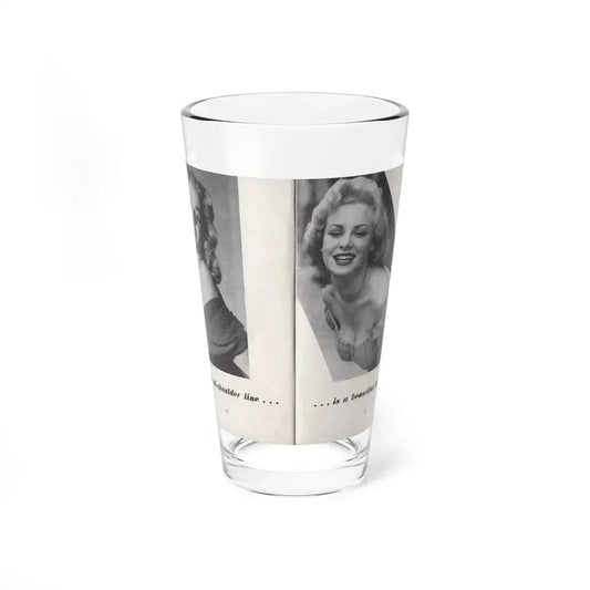 Norma Sykes #143 - 66 PHOTOGRAPHS OF Sabrina U.K. Pocket Mag. Pages 16 & 17 (Vintage Female Icon) Pint Glass 16oz 16oz - Go Mug Yourself