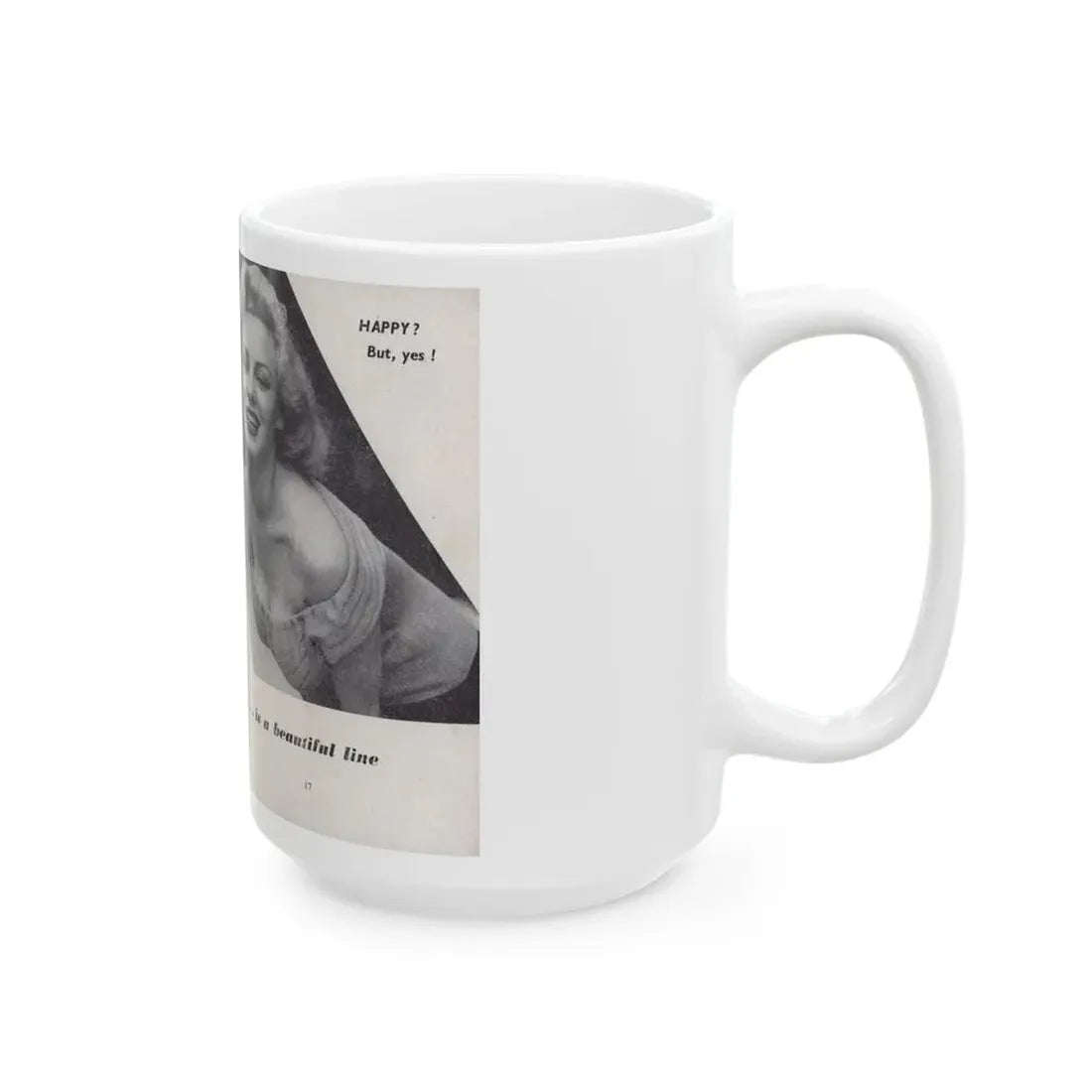 Norma Sykes #143 - 66 PHOTOGRAPHS OF Sabrina U.K. Pocket Mag. Pages 16 & 17 (Vintage Female Icon) White Coffee Mug - Go Mug Yourself