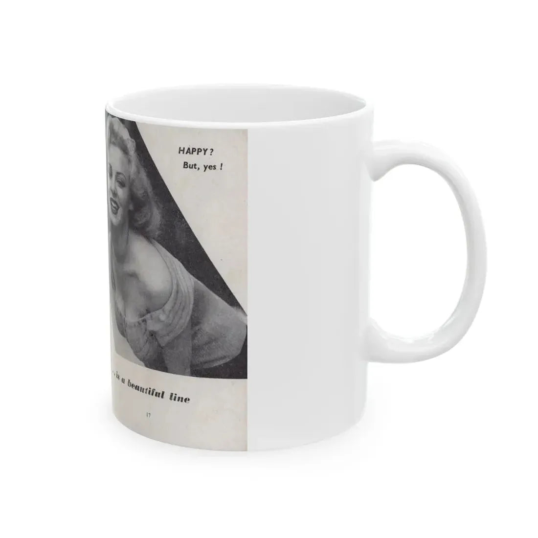 Norma Sykes #143 - 66 PHOTOGRAPHS OF Sabrina U.K. Pocket Mag. Pages 16 & 17 (Vintage Female Icon) White Coffee Mug - Go Mug Yourself