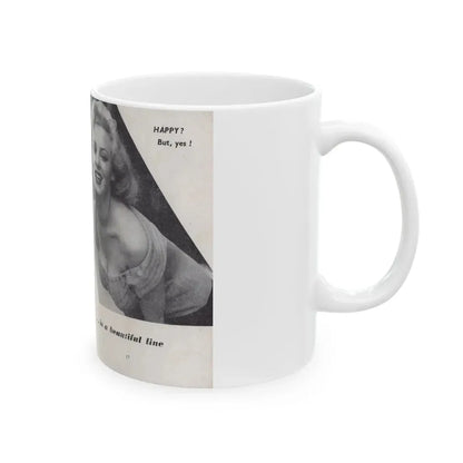 Norma Sykes #143 - 66 PHOTOGRAPHS OF Sabrina U.K. Pocket Mag. Pages 16 & 17 (Vintage Female Icon) White Coffee Mug - Go Mug Yourself