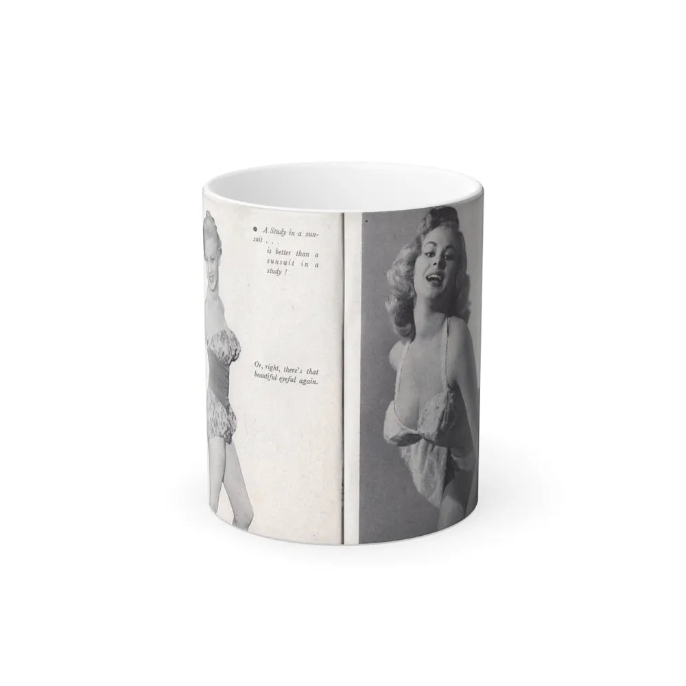 Norma Sykes #144 - 66 PHOTOGRAPHS OF Sabrina U.K. Pocket Mag. Pages 18 & 19 (Vintage Female Icons) Color Changing Mug 11oz-11oz-Go Mug Yourself