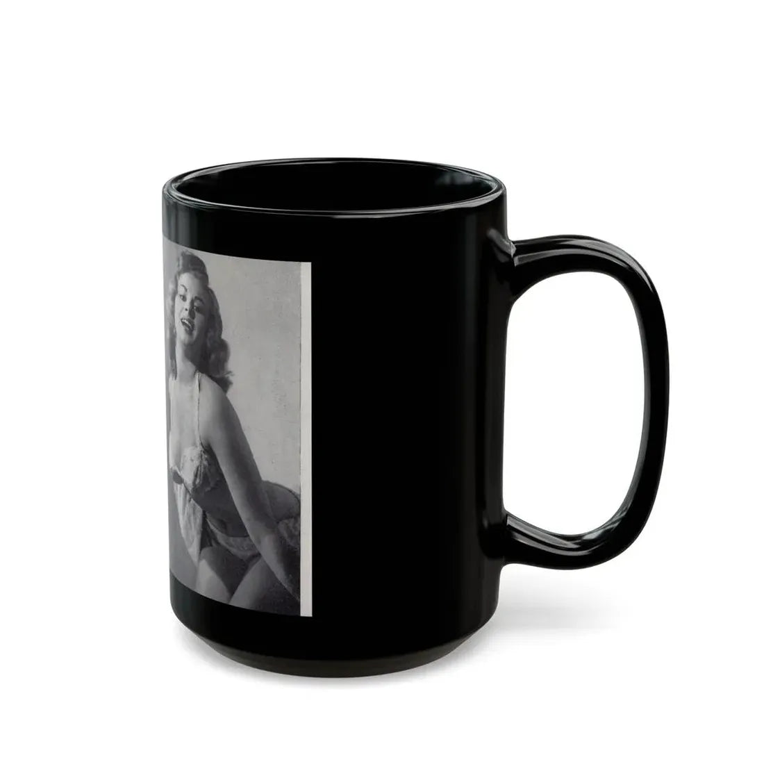 Norma Sykes #144 - 66 PHOTOGRAPHS OF Sabrina U.K. Pocket Mag. Pages 18 & 19 (Vintage Female Icon) Black Coffee Mug - Go Mug Yourself