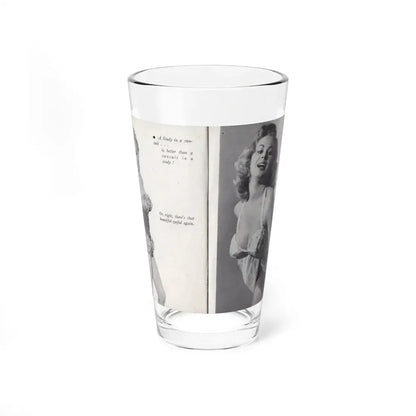 Norma Sykes #144 - 66 PHOTOGRAPHS OF Sabrina U.K. Pocket Mag. Pages 18 & 19 (Vintage Female Icon) Pint Glass 16oz 16oz - Go Mug Yourself