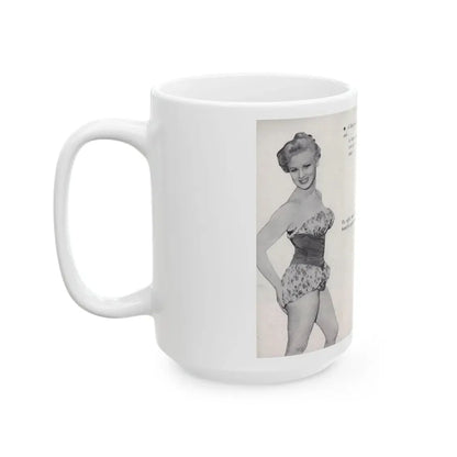 Norma Sykes #144 - 66 PHOTOGRAPHS OF Sabrina U.K. Pocket Mag. Pages 18 & 19 (Vintage Female Icon) White Coffee Mug - Go Mug Yourself