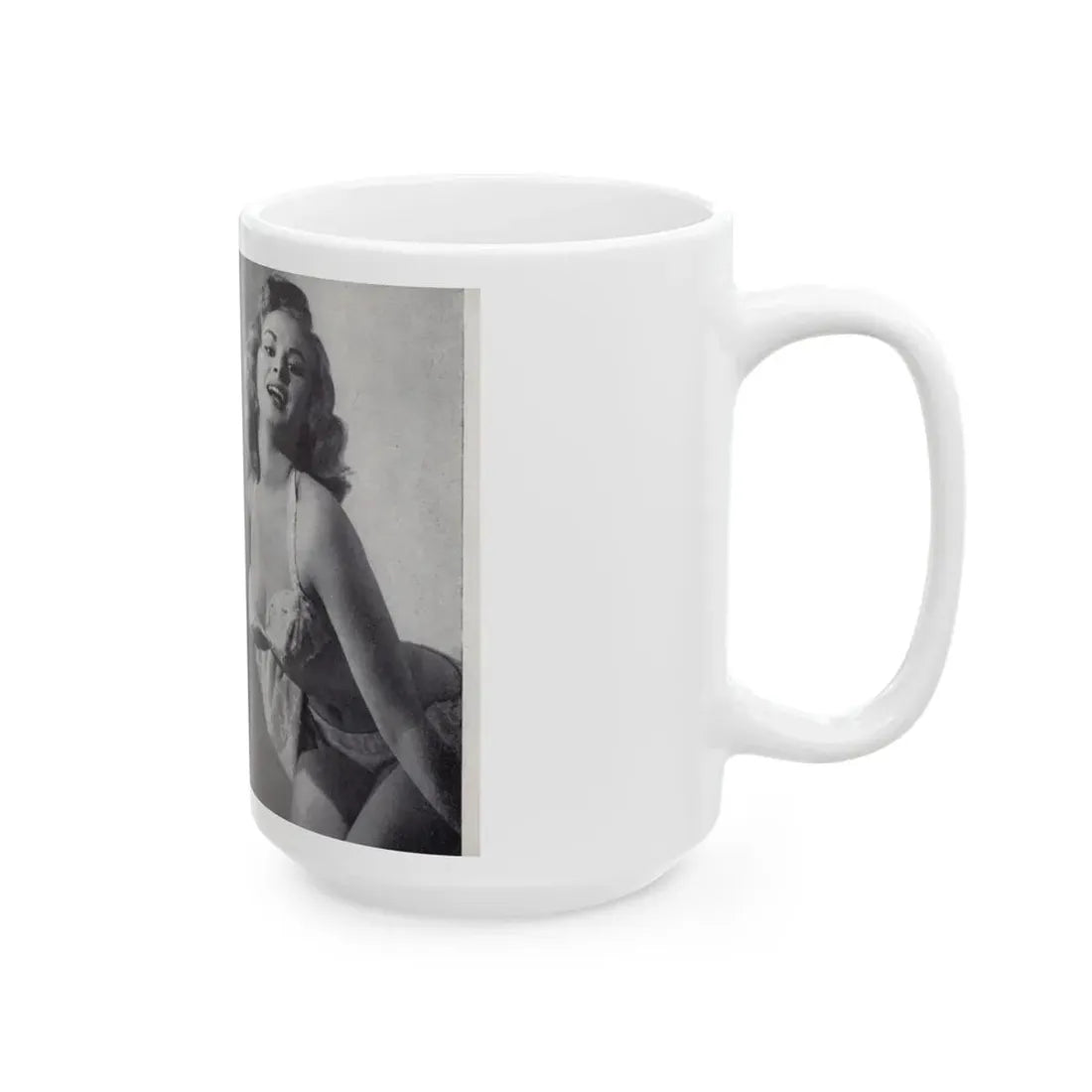 Norma Sykes #144 - 66 PHOTOGRAPHS OF Sabrina U.K. Pocket Mag. Pages 18 & 19 (Vintage Female Icon) White Coffee Mug - Go Mug Yourself