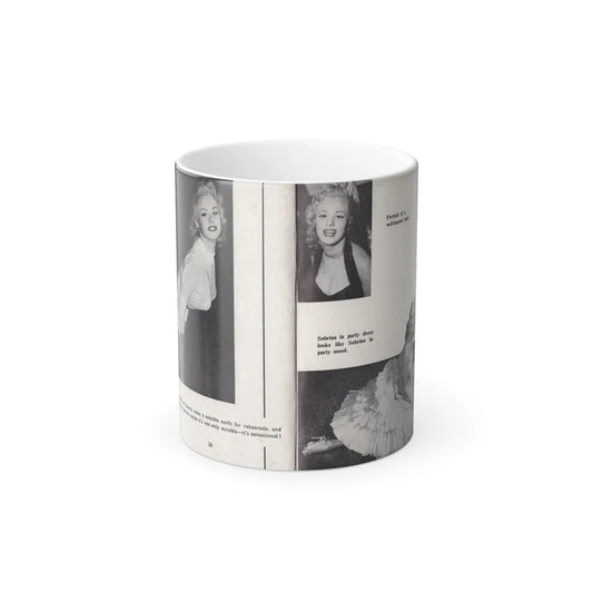 Norma Sykes #145 - 66 PHOTOGRAPHS OF Sabrina U.K. Pocket Mag. Pages 20 & 21 (Vintage Female Icons) Color Changing Mug 11oz-11oz-Go Mug Yourself
