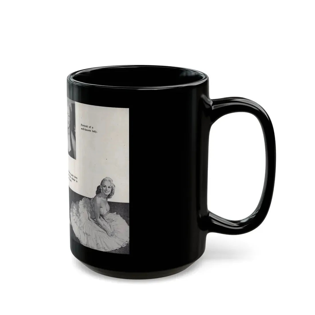 Norma Sykes #145 - 66 PHOTOGRAPHS OF Sabrina U.K. Pocket Mag. Pages 20 & 21 (Vintage Female Icon) Black Coffee Mug - Go Mug Yourself