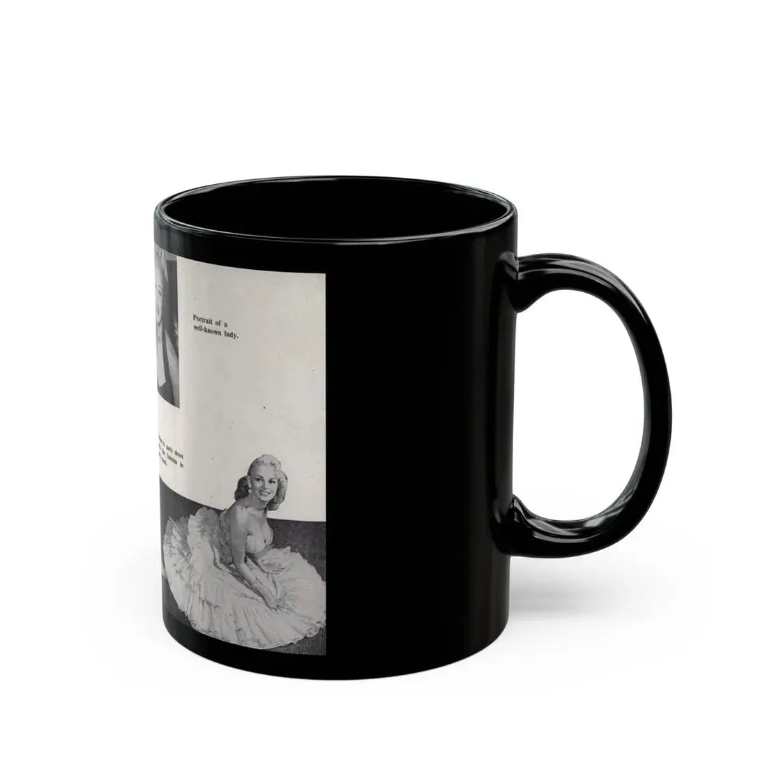 Norma Sykes #145 - 66 PHOTOGRAPHS OF Sabrina U.K. Pocket Mag. Pages 20 & 21 (Vintage Female Icon) Black Coffee Mug - Go Mug Yourself