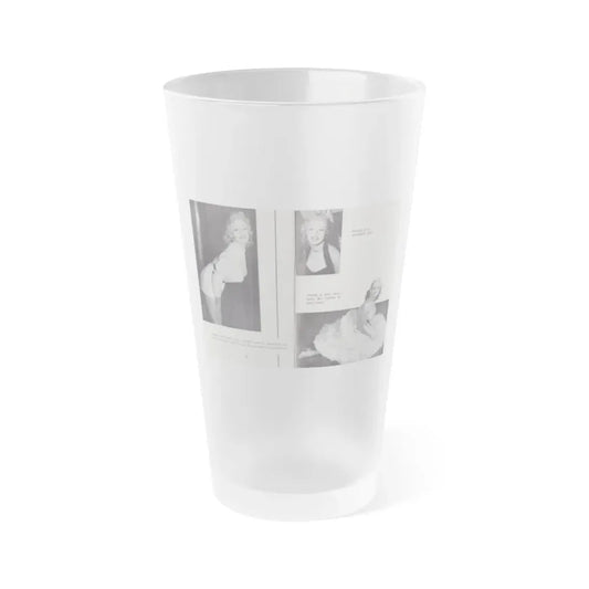 Norma Sykes #145 - 66 PHOTOGRAPHS OF Sabrina U.K. Pocket Mag. Pages 20 & 21 (Vintage Female Icon) Frosted Pint Glass 16oz 16oz Frosted - Go Mug Yourself