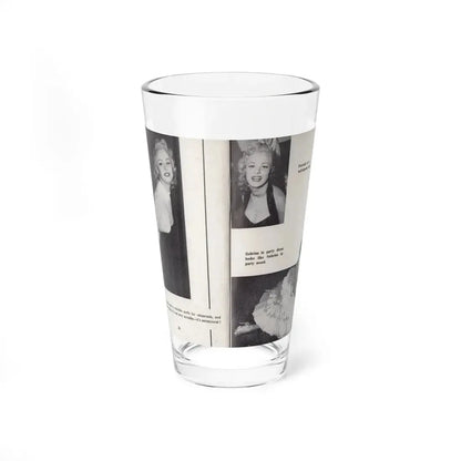 Norma Sykes #145 - 66 PHOTOGRAPHS OF Sabrina U.K. Pocket Mag. Pages 20 & 21 (Vintage Female Icon) Pint Glass 16oz 16oz - Go Mug Yourself
