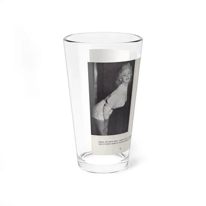 Norma Sykes #145 - 66 PHOTOGRAPHS OF Sabrina U.K. Pocket Mag. Pages 20 & 21 (Vintage Female Icon) Pint Glass 16oz - Go Mug Yourself