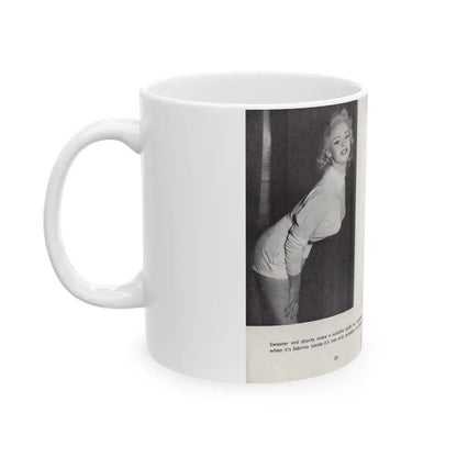 Norma Sykes #145 - 66 PHOTOGRAPHS OF Sabrina U.K. Pocket Mag. Pages 20 & 21 (Vintage Female Icon) White Coffee Mug - Go Mug Yourself