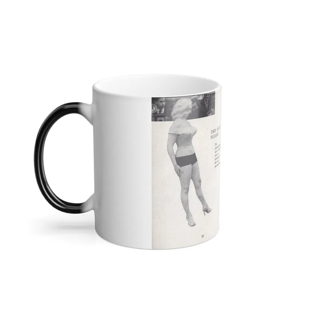 Norma Sykes #146 - 66 PHOTOGRAPHS OF Sabrina U.K. Pocket Mag. Pages 22 & 23 (Vintage Female Icons) Color Changing Mug 11oz-Go Mug Yourself