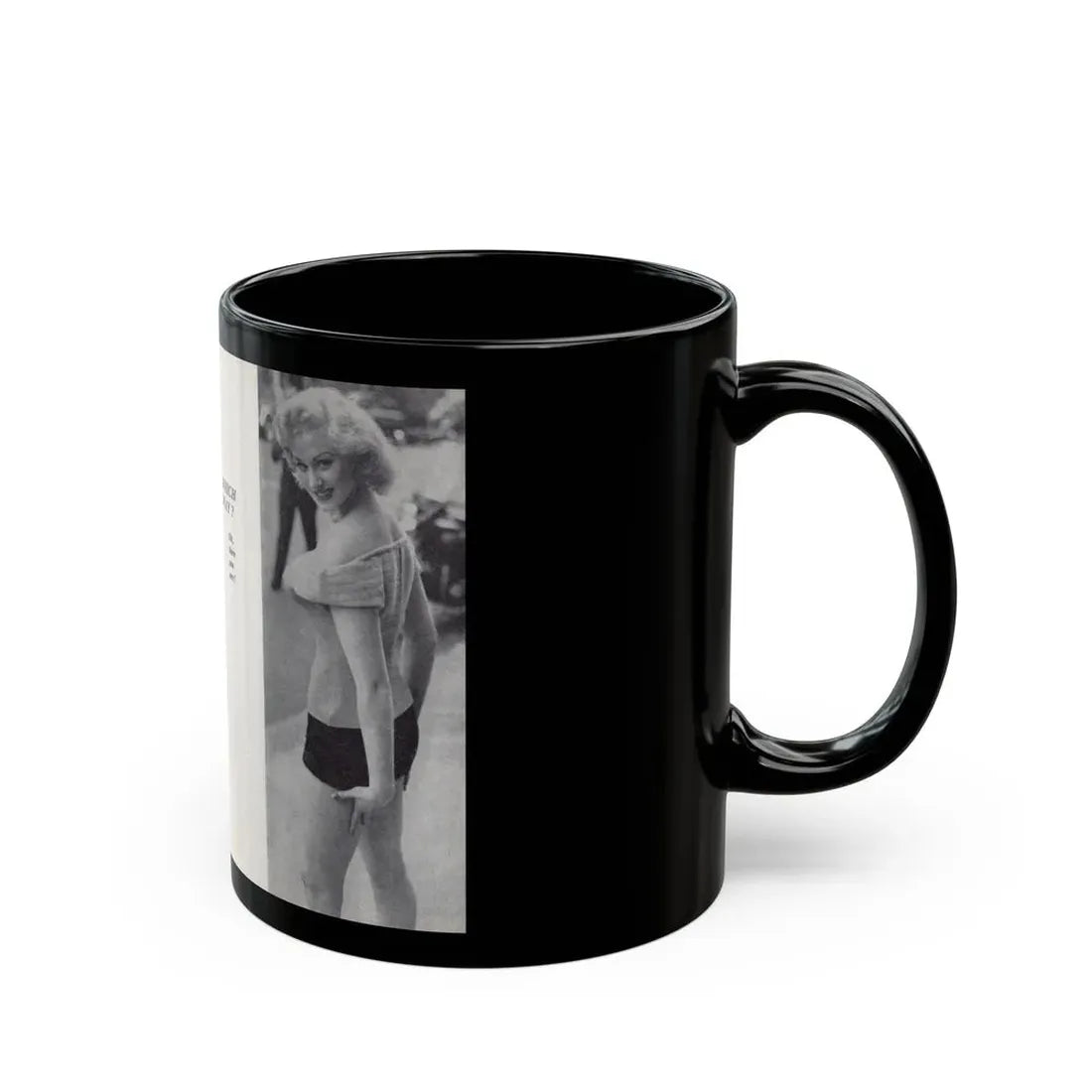 Norma Sykes #146 - 66 PHOTOGRAPHS OF Sabrina U.K. Pocket Mag. Pages 22 & 23 (Vintage Female Icon) Black Coffee Mug - Go Mug Yourself