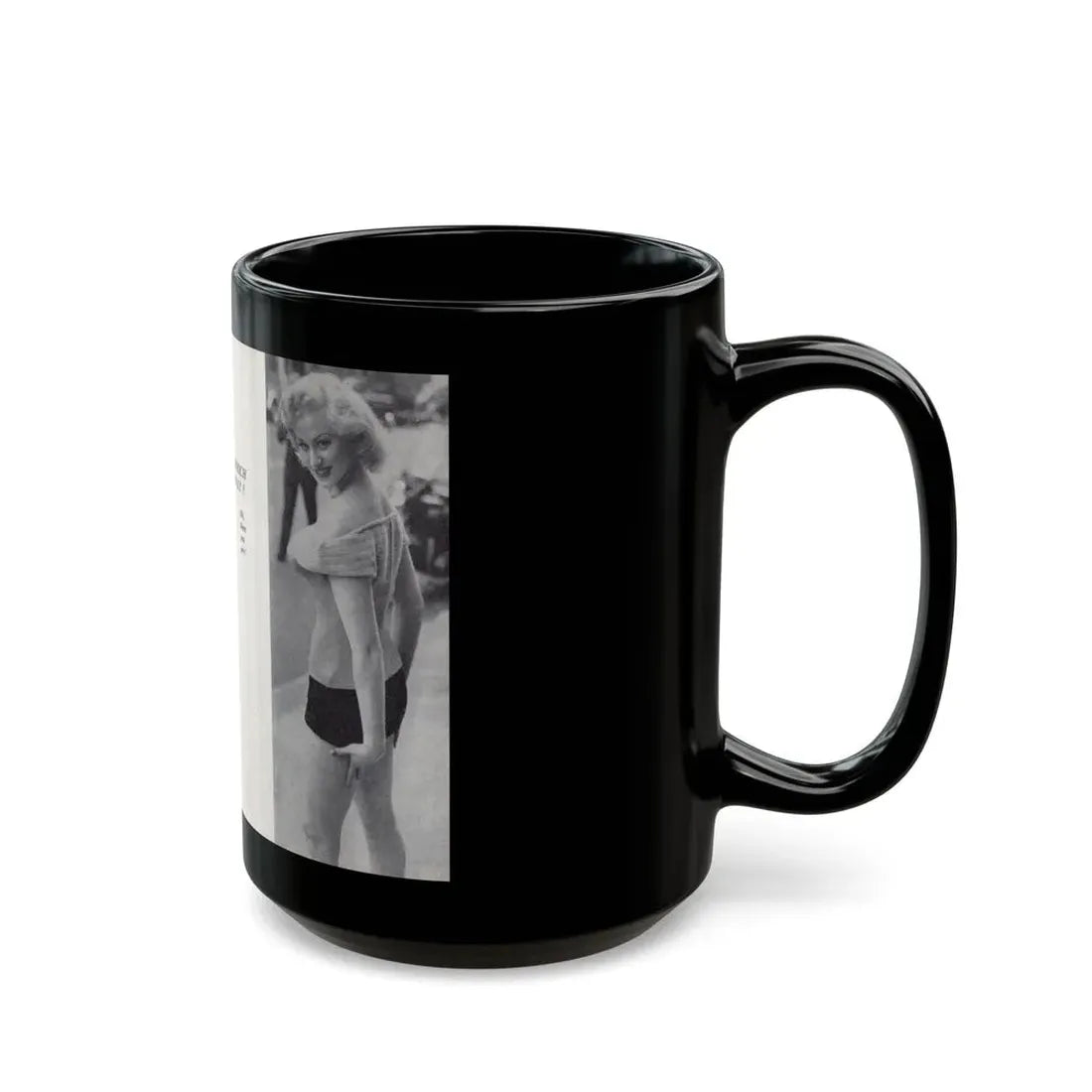 Norma Sykes #146 - 66 PHOTOGRAPHS OF Sabrina U.K. Pocket Mag. Pages 22 & 23 (Vintage Female Icon) Black Coffee Mug - Go Mug Yourself