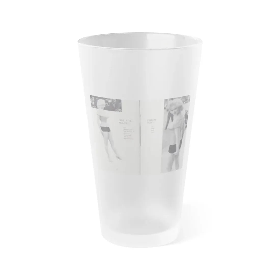 Norma Sykes #146 - 66 PHOTOGRAPHS OF Sabrina U.K. Pocket Mag. Pages 22 & 23 (Vintage Female Icon) Frosted Pint Glass 16oz 16oz Frosted - Go Mug Yourself