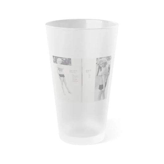 Norma Sykes #146 - 66 PHOTOGRAPHS OF Sabrina U.K. Pocket Mag. Pages 22 & 23 (Vintage Female Icon) Frosted Pint Glass 16oz 16oz Frosted - Go Mug Yourself