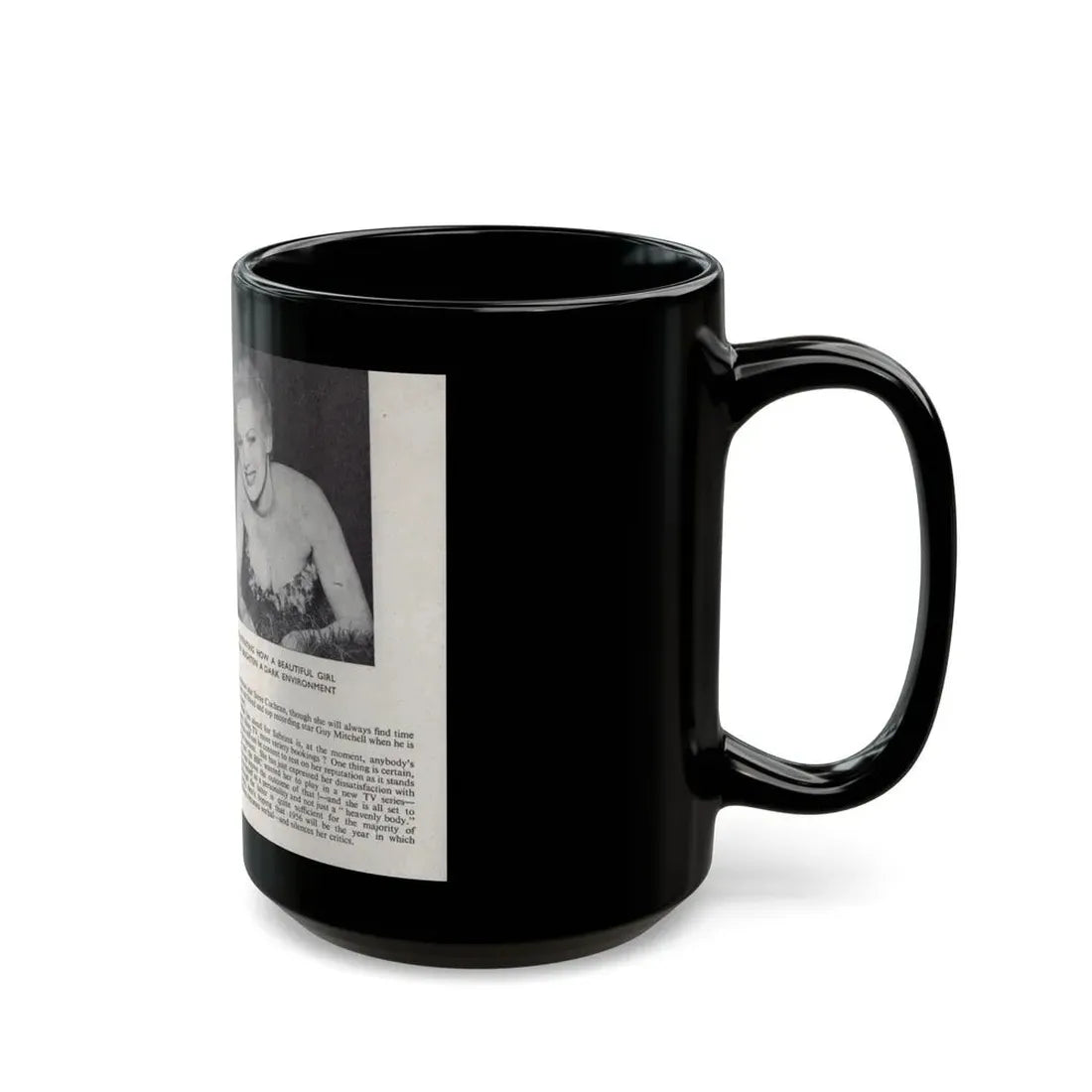 Norma Sykes #147 - 66 PHOTOGRAPHS OF Sabrina U.K. Pocket Mag. Pages 24 & 25 (Vintage Female Icon) Black Coffee Mug - Go Mug Yourself