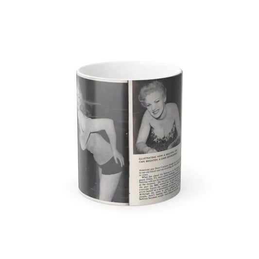 Norma Sykes #147 - 66 PHOTOGRAPHS OF Sabrina U.K. Pocket Mag. Pages 24 & 25 (Vintage Female Icon) Color Changing Mug 11oz 11oz - Go Mug Yourself