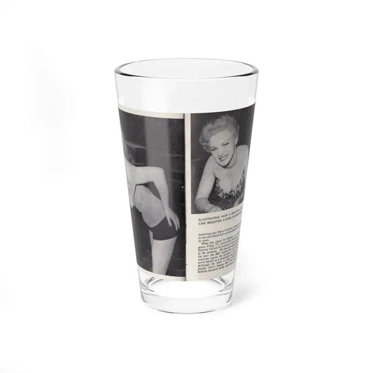 Norma Sykes #147 - 66 PHOTOGRAPHS OF Sabrina U.K. Pocket Mag. Pages 24 & 25 (Vintage Female Icon) Pint Glass 16oz 16oz - Go Mug Yourself