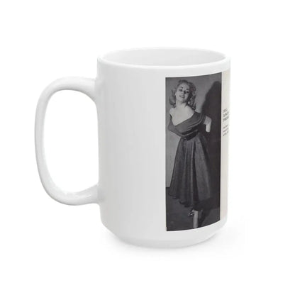 Norma Sykes #148 - 66 PHOTOGRAPHS OF Sabrina U.K. Pocket Mag. Pages 26 & 27 (Vintage Female Icon) White Coffee Mug - Go Mug Yourself