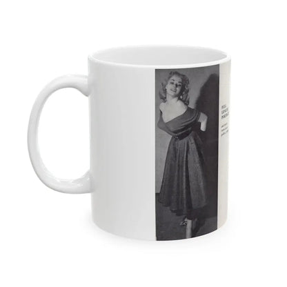 Norma Sykes #148 - 66 PHOTOGRAPHS OF Sabrina U.K. Pocket Mag. Pages 26 & 27 (Vintage Female Icon) White Coffee Mug - Go Mug Yourself