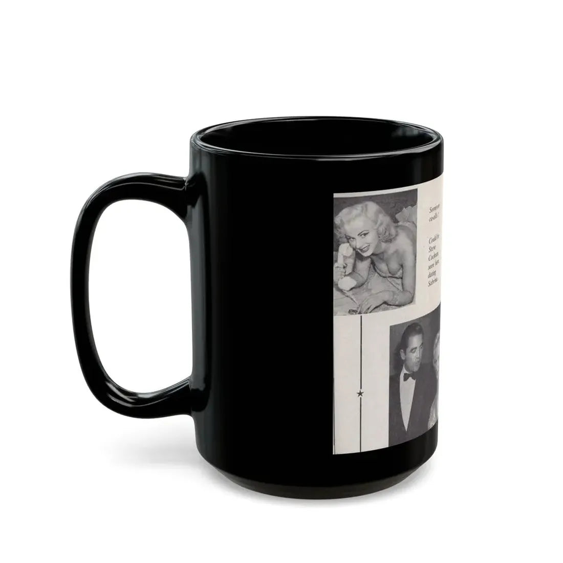Norma Sykes #149 - 66 PHOTOGRAPHS OF Sabrina U.K. Pocket Mag. Pages 28 & 29 (Vintage Female Icon) Black Coffee Mug - Go Mug Yourself