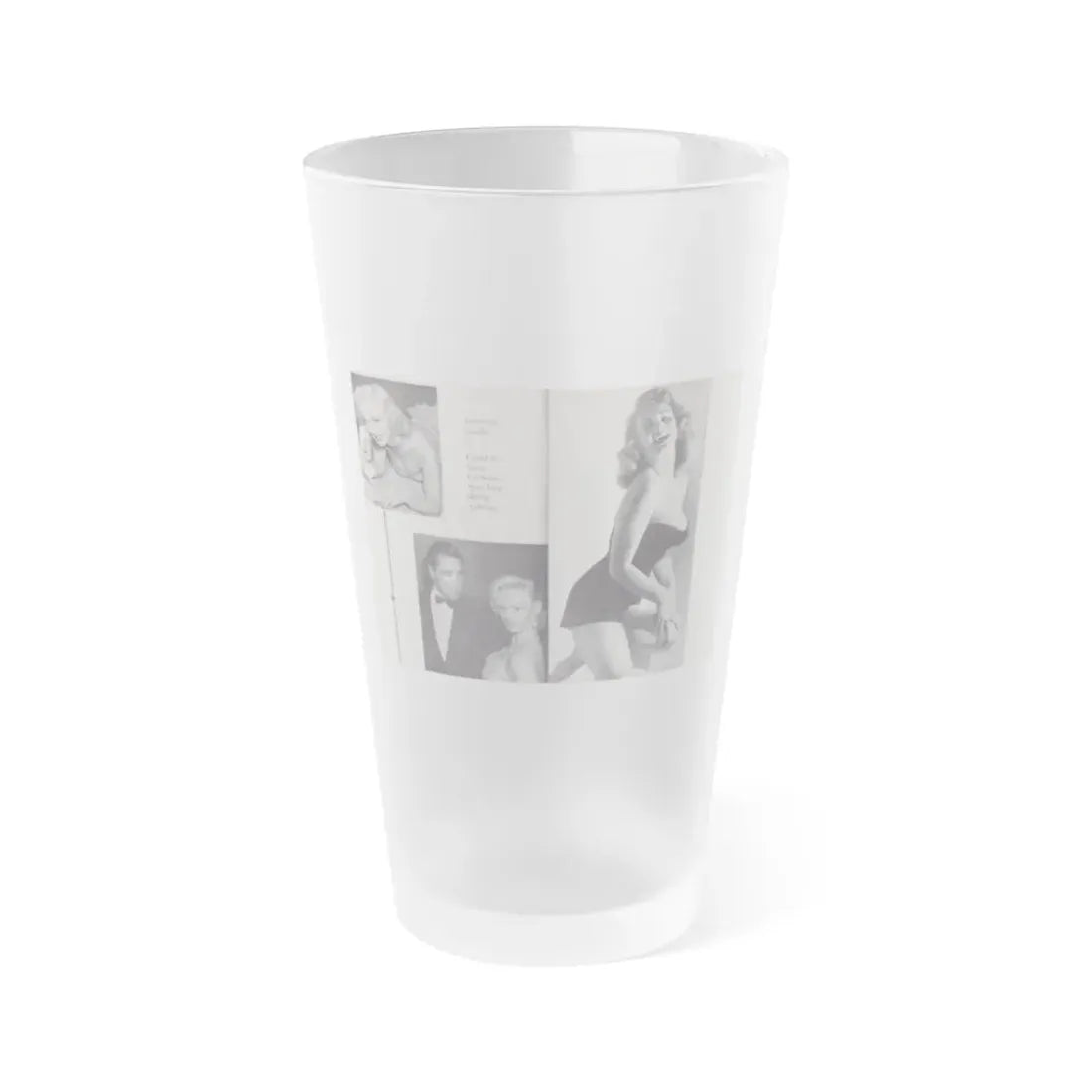 Norma Sykes #149 - 66 PHOTOGRAPHS OF Sabrina U.K. Pocket Mag. Pages 28 & 29 (Vintage Female Icon) Frosted Pint Glass 16oz 16oz Frosted - Go Mug Yourself