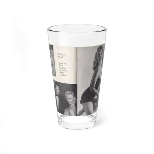 Norma Sykes #149 - 66 PHOTOGRAPHS OF Sabrina U.K. Pocket Mag. Pages 28 & 29 (Vintage Female Icon) Pint Glass 16oz 16oz - Go Mug Yourself