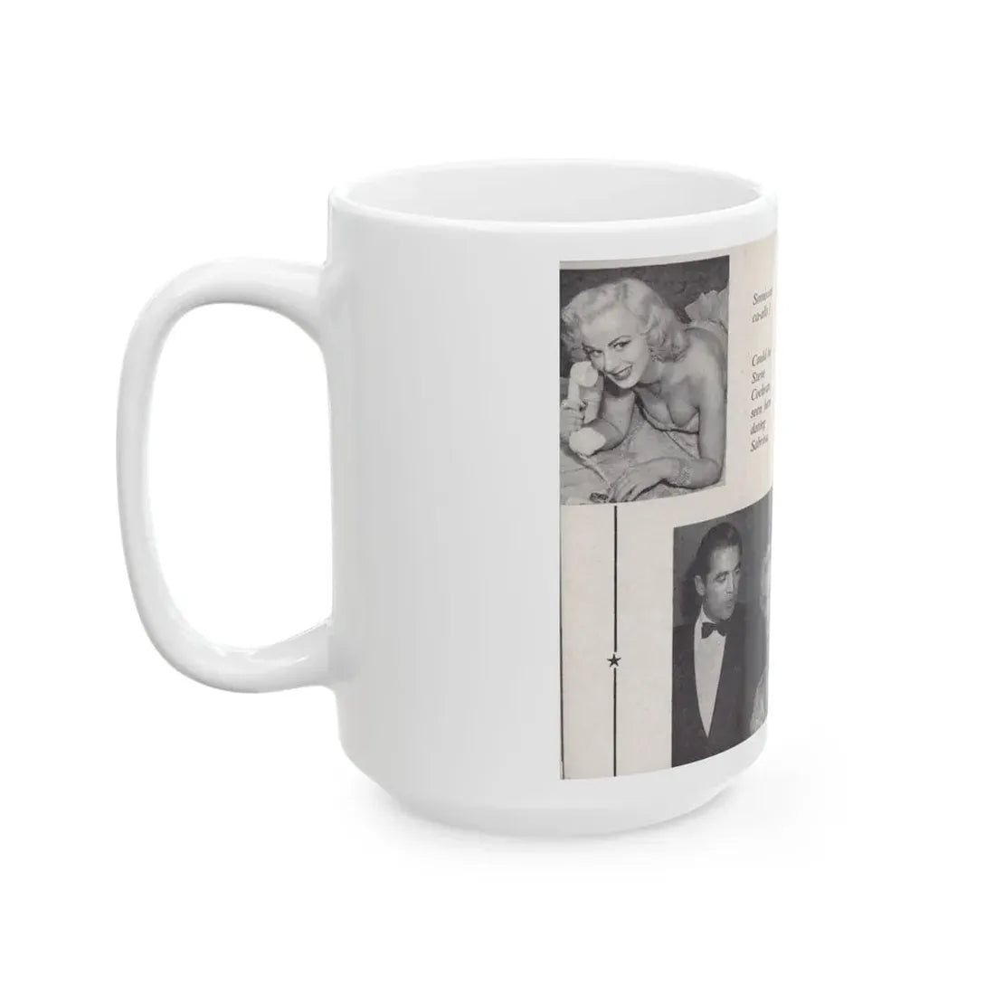 Norma Sykes #149 - 66 PHOTOGRAPHS OF Sabrina U.K. Pocket Mag. Pages 28 & 29 (Vintage Female Icon) White Coffee Mug - Go Mug Yourself