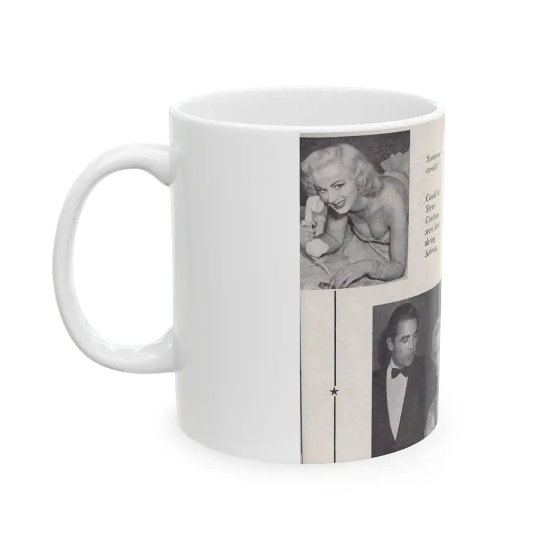 Norma Sykes #149 - 66 PHOTOGRAPHS OF Sabrina U.K. Pocket Mag. Pages 28 & 29 (Vintage Female Icon) White Coffee Mug - Go Mug Yourself