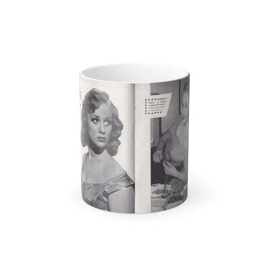 Norma Sykes #150 - 66 PHOTOGRAPHS OF Sabrina U.K. Pocket Mag. Pages 30 & 31 (Vintage Female Icons) Color Changing Mug 11oz-11oz-Go Mug Yourself