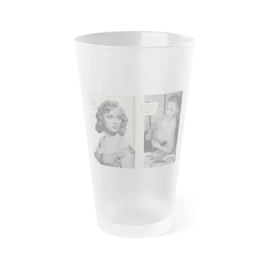 Norma Sykes #150 - 66 PHOTOGRAPHS OF Sabrina U.K. Pocket Mag. Pages 30 & 31 (Vintage Female Icon) Frosted Pint Glass 16oz 16oz Frosted - Go Mug Yourself