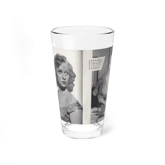 Norma Sykes #150 - 66 PHOTOGRAPHS OF Sabrina U.K. Pocket Mag. Pages 30 & 31 (Vintage Female Icon) Pint Glass 16oz 16oz - Go Mug Yourself