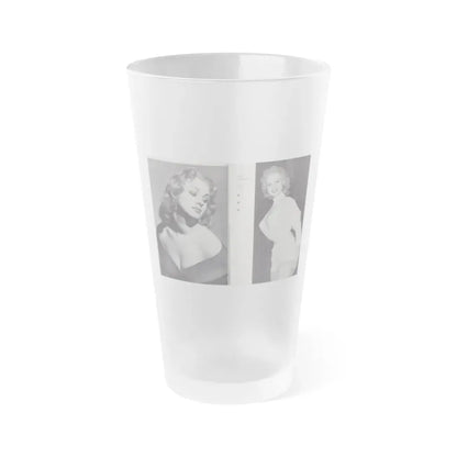 Norma Sykes #151 - 66 PHOTOGRAPHS OF Sabrina U.K. Pocket Mag. Pages 32 & 33 (Vintage Female Icon) Frosted Pint Glass 16oz 16oz Frosted - Go Mug Yourself