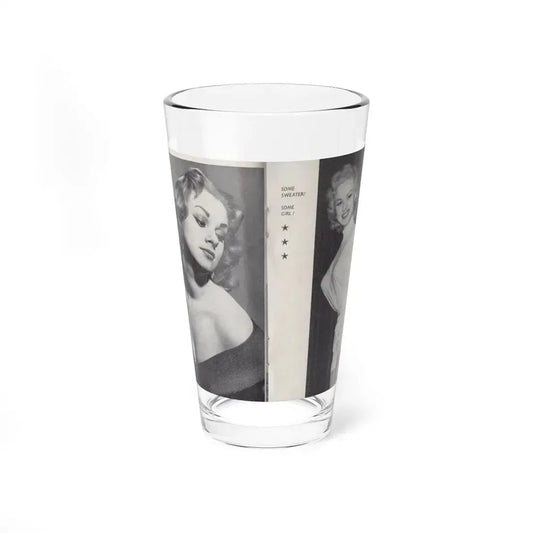 Norma Sykes #151 - 66 PHOTOGRAPHS OF Sabrina U.K. Pocket Mag. Pages 32 & 33 (Vintage Female Icon) Pint Glass 16oz 16oz - Go Mug Yourself