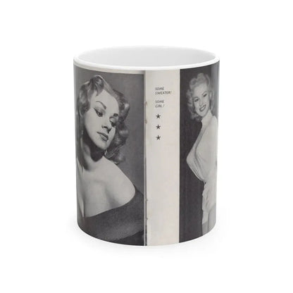 Norma Sykes #151 - 66 PHOTOGRAPHS OF Sabrina U.K. Pocket Mag. Pages 32 & 33 (Vintage Female Icon) White Coffee Mug 11oz - Go Mug Yourself