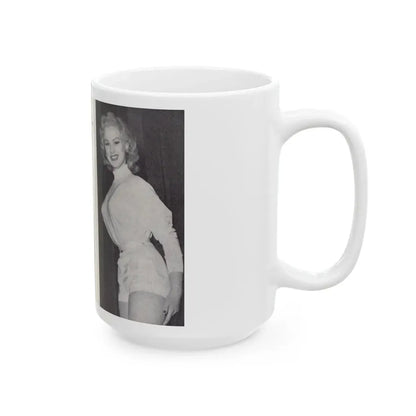 Norma Sykes #151 - 66 PHOTOGRAPHS OF Sabrina U.K. Pocket Mag. Pages 32 & 33 (Vintage Female Icon) White Coffee Mug - Go Mug Yourself