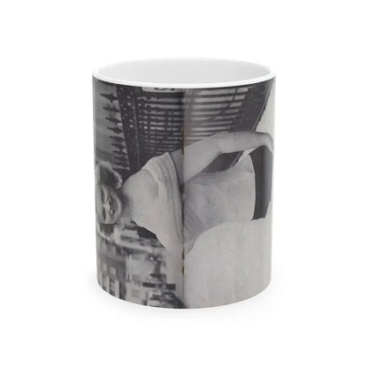 Norma Sykes #152 - 66 PHOTOGRAPHS OF Sabrina U.K. Pocket Mag. Pages 34 & 35 (Vintage Female Icon) White Coffee Mug 11oz - Go Mug Yourself