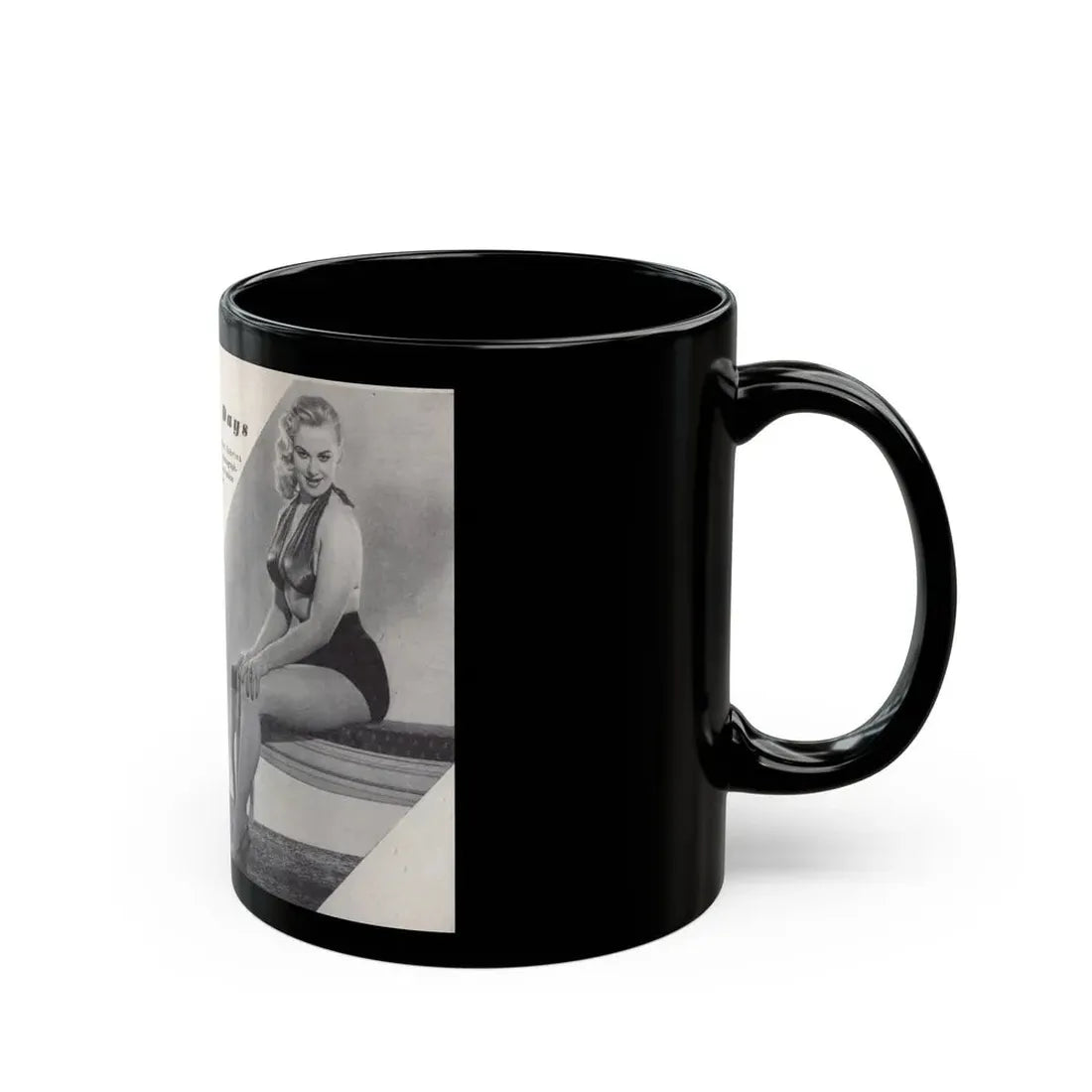 Norma Sykes #153 - 66 PHOTOGRAPHS OF Sabrina U.K. Pocket Mag. Pages 36 & 37 (Vintage Female Icon) Black Coffee Mug - Go Mug Yourself