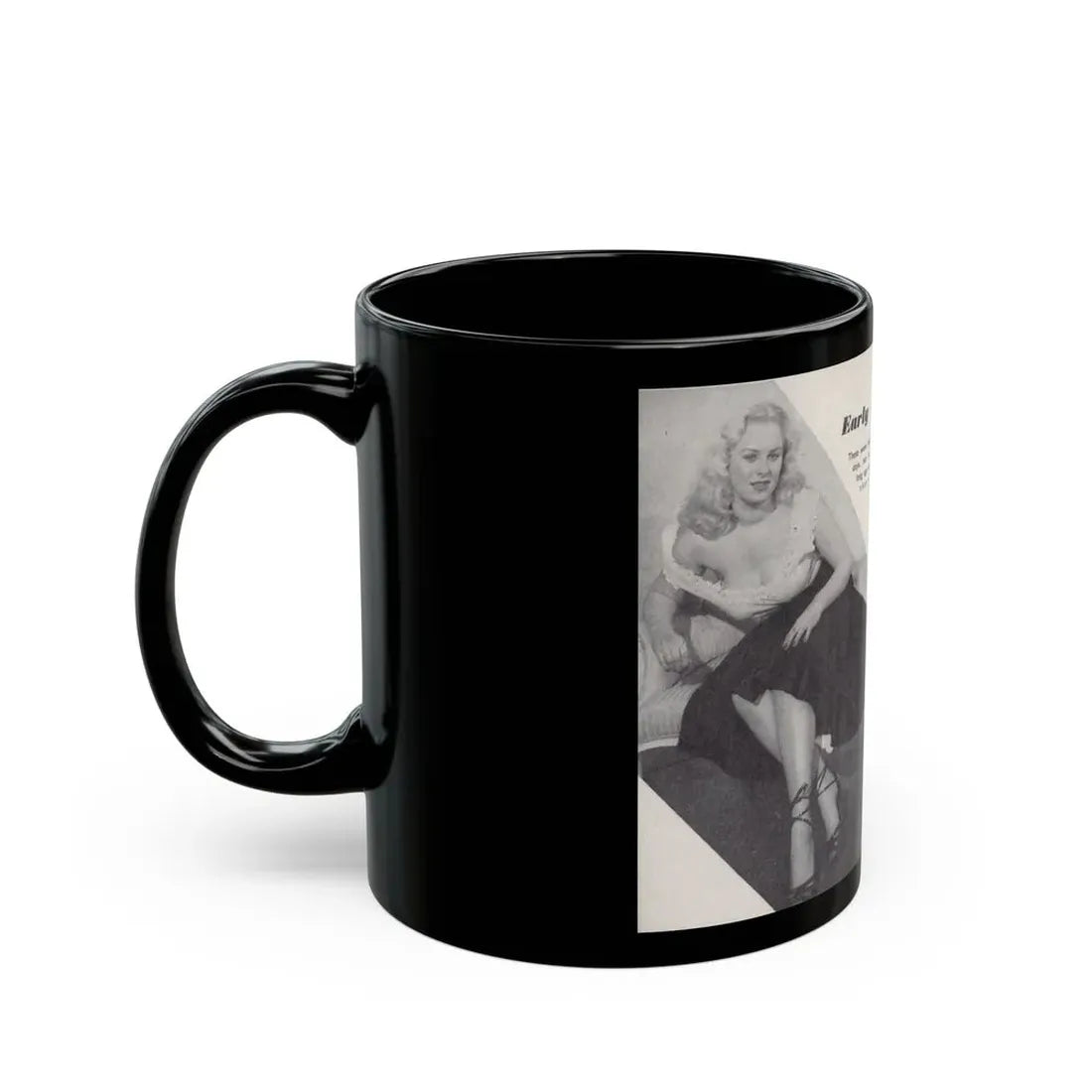 Norma Sykes #153 - 66 PHOTOGRAPHS OF Sabrina U.K. Pocket Mag. Pages 36 & 37 (Vintage Female Icon) Black Coffee Mug - Go Mug Yourself