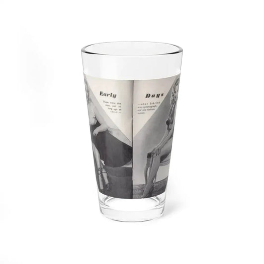 Norma Sykes #153 - 66 PHOTOGRAPHS OF Sabrina U.K. Pocket Mag. Pages 36 & 37 (Vintage Female Icon) Pint Glass 16oz 16oz - Go Mug Yourself