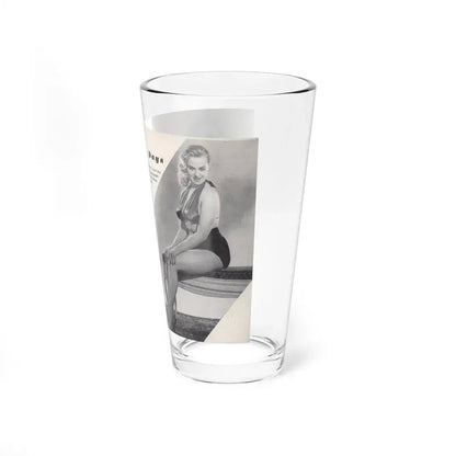 Norma Sykes #153 - 66 PHOTOGRAPHS OF Sabrina U.K. Pocket Mag. Pages 36 & 37 (Vintage Female Icon) Pint Glass 16oz - Go Mug Yourself