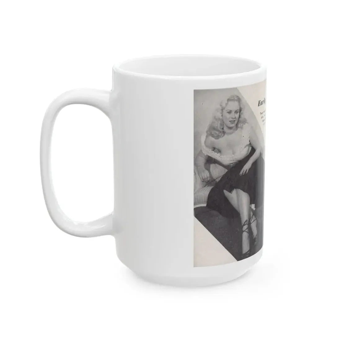 Norma Sykes #153 - 66 PHOTOGRAPHS OF Sabrina U.K. Pocket Mag. Pages 36 & 37 (Vintage Female Icon) White Coffee Mug - Go Mug Yourself