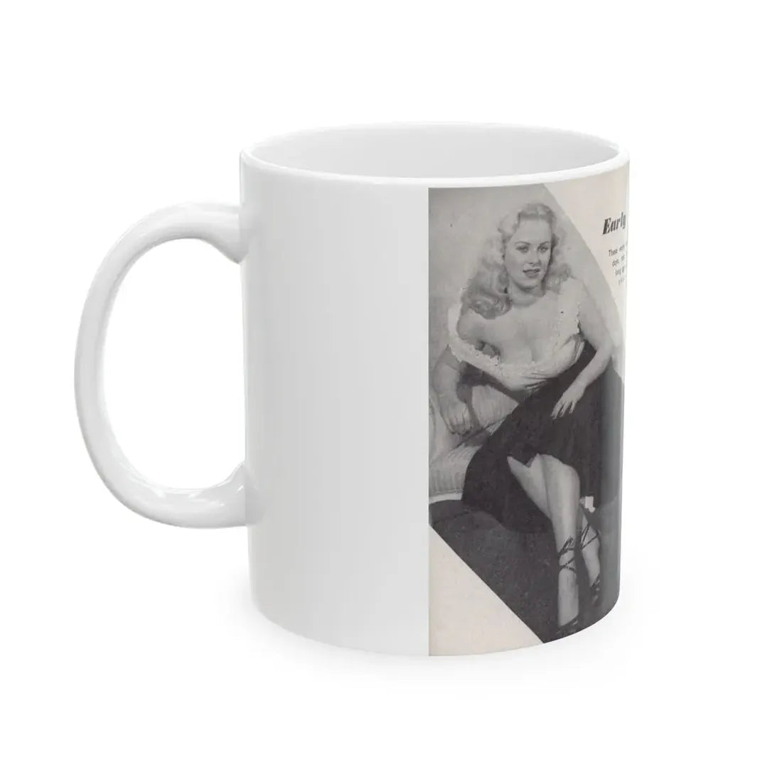 Norma Sykes #153 - 66 PHOTOGRAPHS OF Sabrina U.K. Pocket Mag. Pages 36 & 37 (Vintage Female Icon) White Coffee Mug - Go Mug Yourself