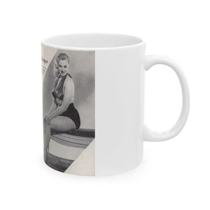 Norma Sykes #153 - 66 PHOTOGRAPHS OF Sabrina U.K. Pocket Mag. Pages 36 & 37 (Vintage Female Icon) White Coffee Mug - Go Mug Yourself