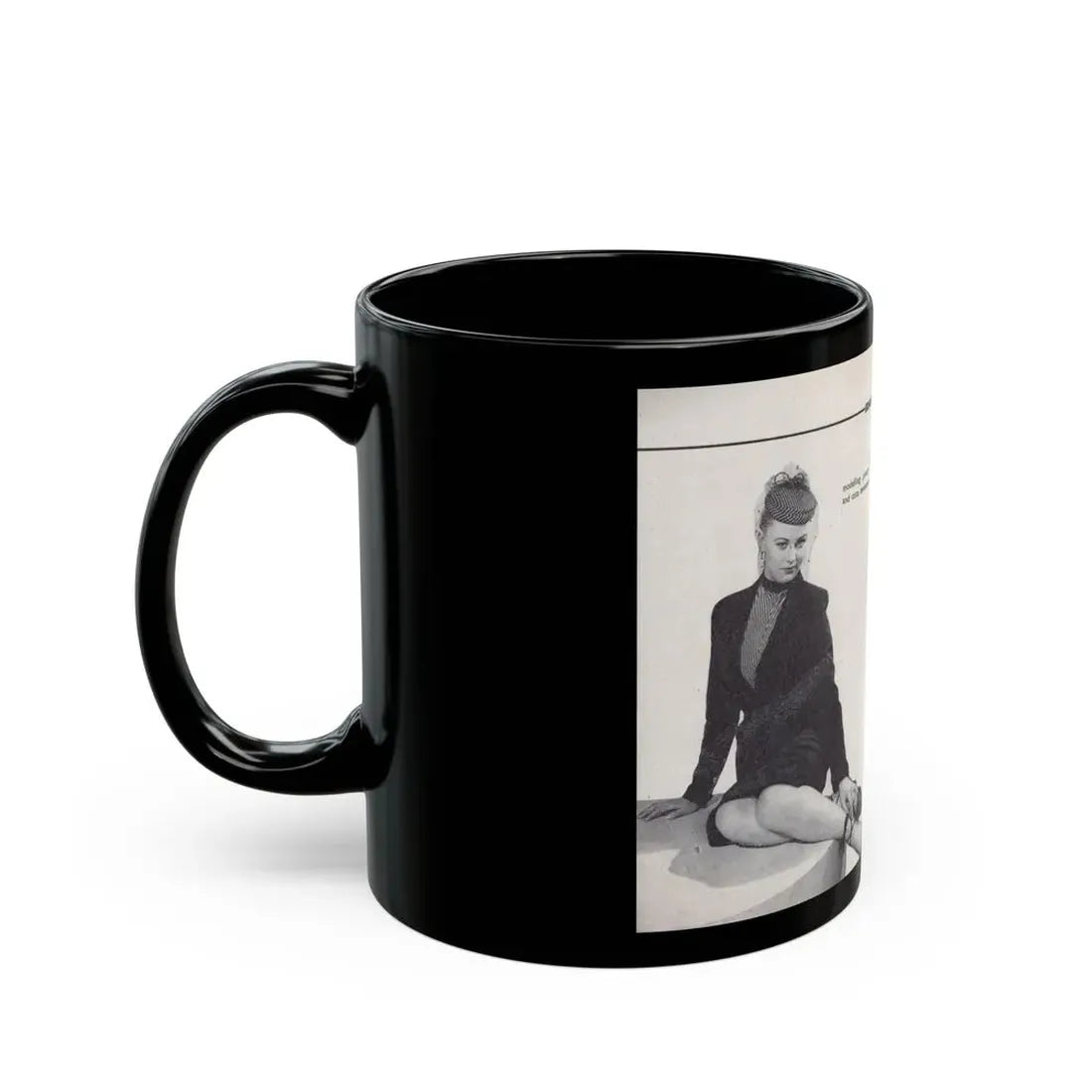 Norma Sykes #154 - 66 PHOTOGRAPHS OF Sabrina U.K. Pocket Mag. Pages 38 & 39 (Vintage Female Icon) Black Coffee Mug - Go Mug Yourself