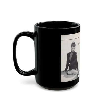 Norma Sykes #154 - 66 PHOTOGRAPHS OF Sabrina U.K. Pocket Mag. Pages 38 & 39 (Vintage Female Icon) Black Coffee Mug - Go Mug Yourself